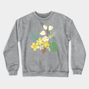 Southern Tropical Boho Flowers Crewneck Sweatshirt